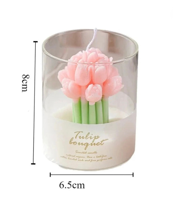 Bouquet de tulipes en bougie
